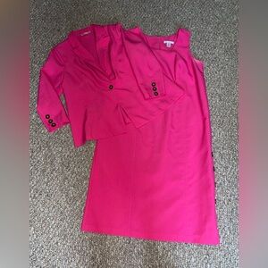 Roaman's women’s Vibrant Pink dress blazer dress suit set size 18W